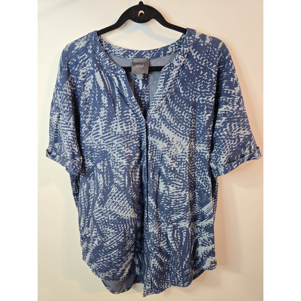 Lysse Women's Aruba Palm Printed Size L‎ Oversized Resort Beach Casual Vacation